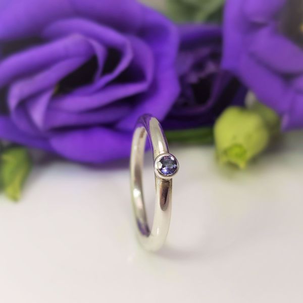 Picture of Silver gemset stacking ring